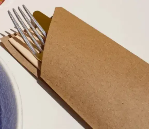 Eco-friendly disposable cutlery pouch